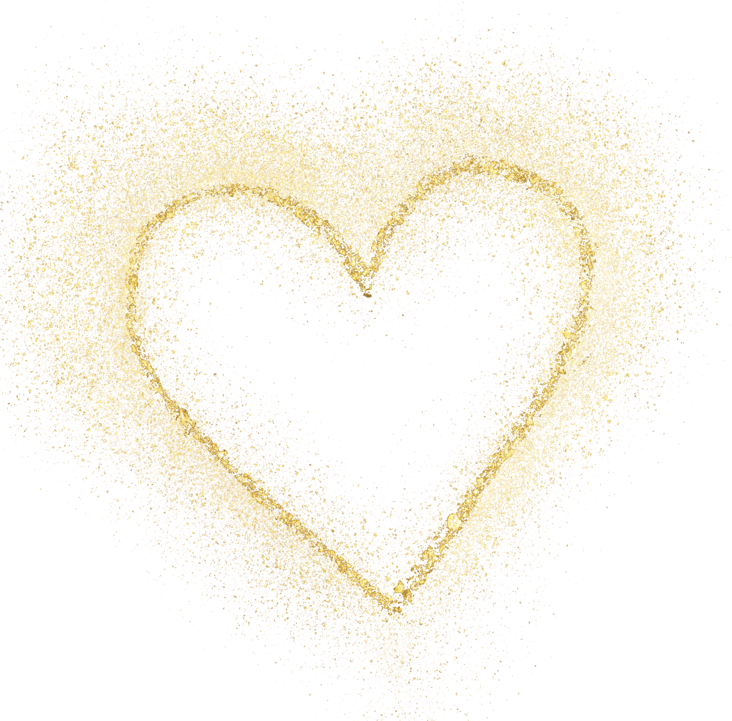 gold glitter shiny sprinkles heart